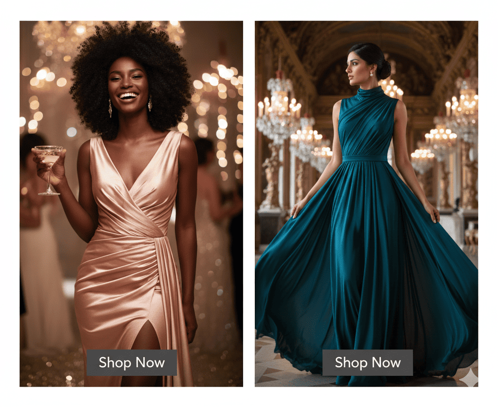 Ruched or Draped Dresses