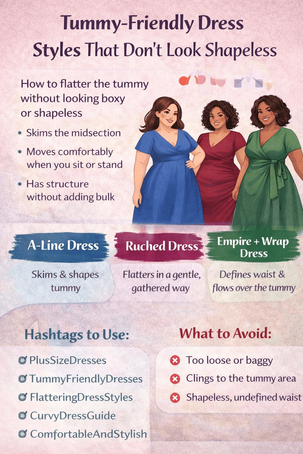 Tummy-Friendly Dress Styles That Don’t Look Shapeless