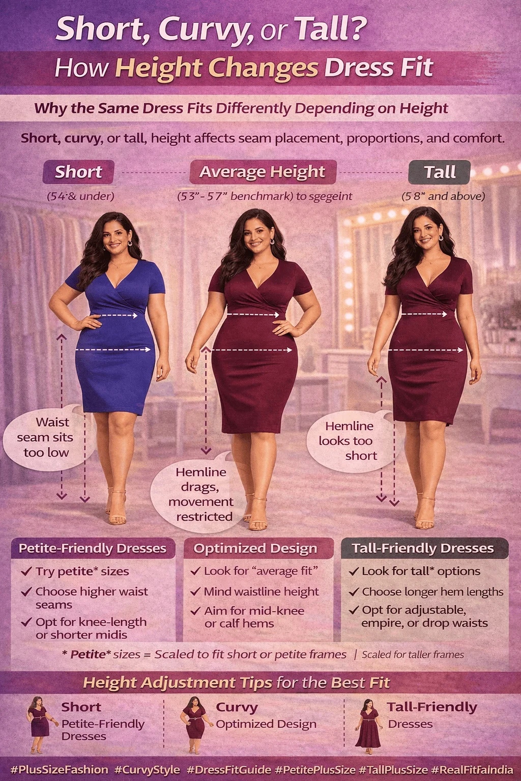 Short, Curvy, or Tall? How Height Changes Dress Fit