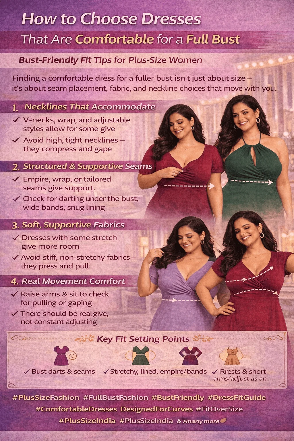 How to Choose Dresses That Are Comfortable for a Full Bust